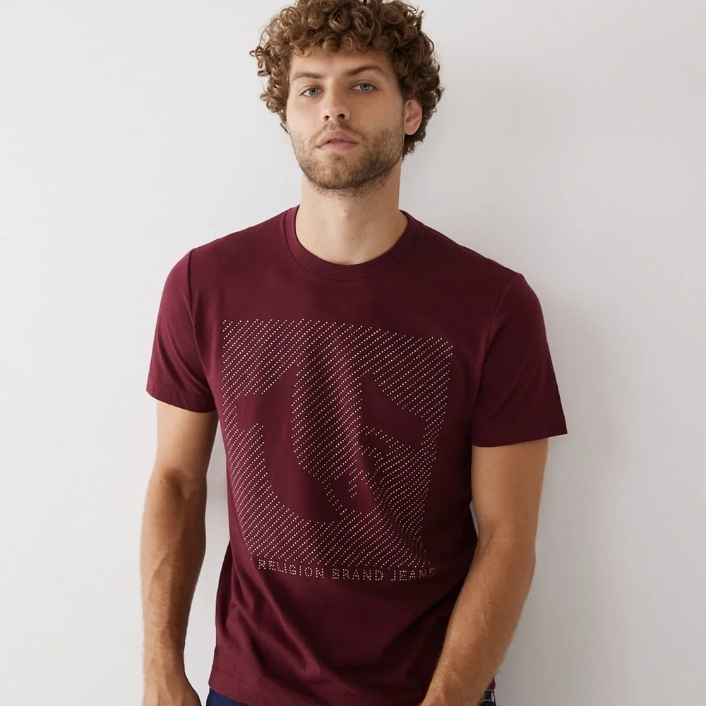 True Religion Rymstone tee sz various burgundy